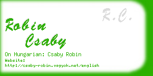 robin csaby business card